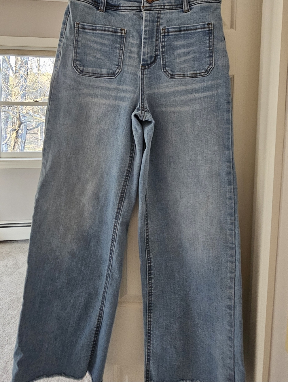 Oat New York Light Blue Wide-Leg Jeans